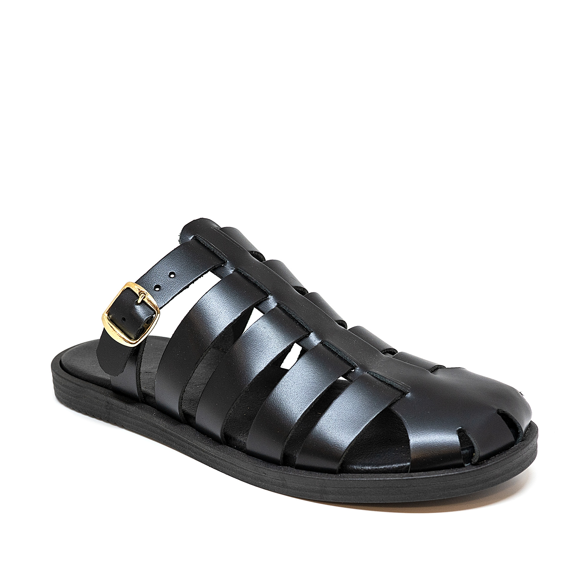 Bigshoes KL0062-01 Δερμάτινo Mule Μαύρο φωτογραφία